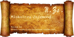 Miskolczy Zsigmond névjegykártya