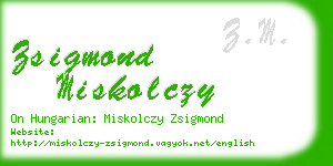 zsigmond miskolczy business card